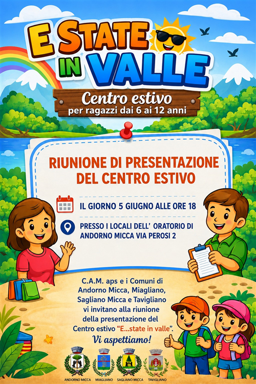 Riunione di presentazione Centro Estivo